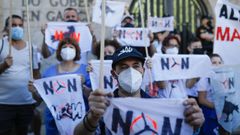 Protesta en A Coru�a en contra de los parques macroe�licos