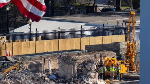 La demolida ala este de la Casa Blanca