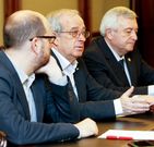 Noriega, Asorey y Via�o, en la firma del protocolo. 