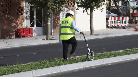 Mediciones sobre una mediana que ya tiene vegetacin.