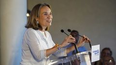 La vicesecretaria de regeneraci�n institucional, Cuca Gamarra, el pasado 26 de abril en una comparecencia en Mah�n.