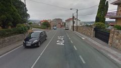 Tramo de la traves�a de Oseiro en el que tuvo lugar el siniestro