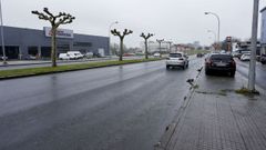 En Benigno Rivera hay tramos en los que apenas se perciben las rayas de la carretera