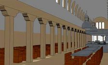 El proyecto presentado por los hosteleros propugna una nave presidida por una gran cocina central.