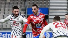 Sergio Aguza en el CD Lugo en un partido de la Copa del Rey contra el Mirands.