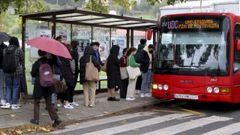 Imagen de archivo de alumnos universitarios en el campus de Elvi�a, en A Coru�a