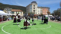 Un momento de la actuaci�n de la agrupaci�n chantadina en el Certame Celtib�rico de Bandas de Gaitas, celebrado en Quiroga