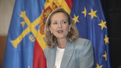 La vicepresidenta del Gobierno y ministra de Asuntos Econ�micos, Nadia Calvi�o,
