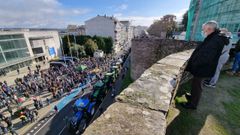 La tractorada en la Muralla de Lugo, en im�genes