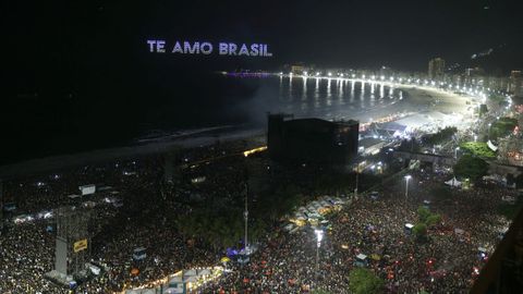 Otro momento del concierto de Shakira en Copacabana