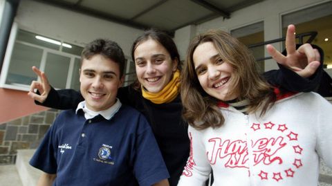 En el centro de tecnificaci�n de Pontevedra junto a Sabela Delgado y Bel�n Loureiro