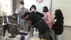 Algunos de los estudiantes que participan en el proyecto internacional