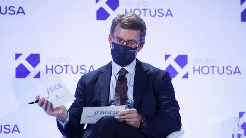 Feijoo durante el foro de innovacin turstica en el que participa en Madrid