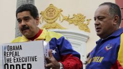 Diosdado Cabello, junto a Nicol�s Maduro