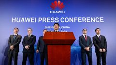 El presidente rotativo de Huawei, Guo Ping, inform� en una rueda de prensa sobre las acciones judiciales tomadas por la compa��a
