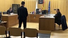 El acusado, durante el juicio en Ourense