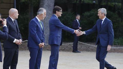Llegada del presidente de la Xunta, Alfonso Rueda