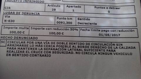 Denuncia a un camionero en Asturias