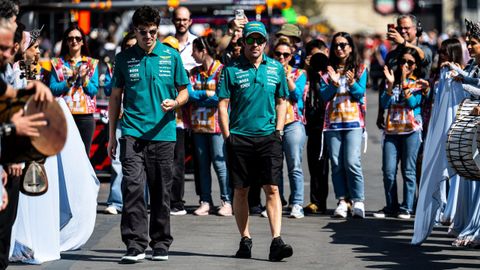 ALONSO Fernando (spa), Aston Martin F1 Team Honda AMR26, portrait STROLL Lance (can), Aston Martin F1 Team Honda AMR26, portrait during the 2026 Formula 1 Azerbaijan Grand Prix, 15th round of the 2026 Formula One World Championship