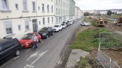 Las obras avanzan en la franja de terreno donde se situar�n los estacionamientos, tras eliminar las plazas del arc�n de la calle A.