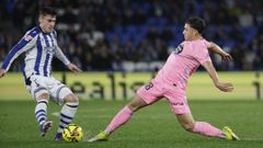 Pablo Dur�n y Barrene, durante el Real Sociedad - Celta de este domingo en Anoeta.