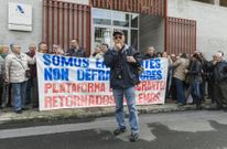 Una de las protestas realizadas frente a Hacienda por el colectivo de emigrantes retornados. 