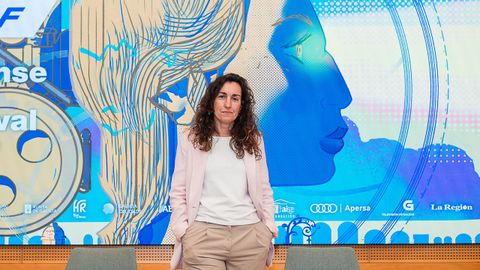 La directora y periodista coruesa Paula Cons, en la presentacin de su pelcula Mi ilustrsimo amigo.
