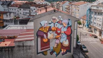 Mural realizado con motivo do Delas Fest celebrado o pasado ano en Negreira, que este ver�n ter� unha nova edici�n