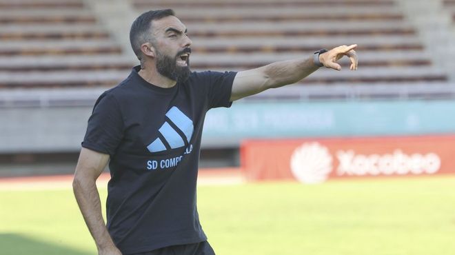 Carlos de Lerma, en el partido de esta temporada ante el Sestao.