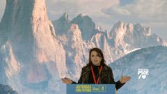 Adriana Lastra, durante su intervenci�n en el congreso de la FSA-PSOE