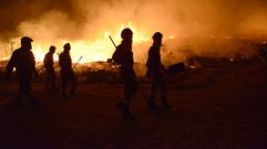 Lucha contra el fuego en O�mbra y Cualedro