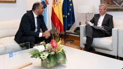 Un momento del encuentro entre �ngel Moldes y Alfonso Rueda