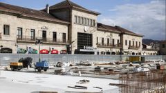 La estaci�n Empalme, con las obras del p�rking subterr�neo en primer t�rmino