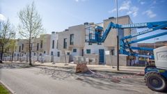 Este mi�rcoles hab�a actividad en los chal�s de Valdecorvos parados durante a�os