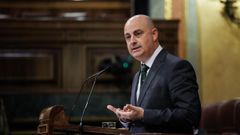 Diego Taibo, diputado del PSOE, en la tribuna del Congreso en el 2023.
