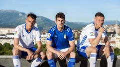 Tejera, Jimmy y Christian Fern�ndez con las nuevas equipaciones