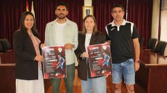 Diego Quintela, en la presentaci�n del campus de f�tbol sala en Boimorto