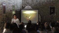 A arquitecta Isabel Aguirre, nun dos relatorios da xornada inaugural do seminario que se celebra en Rosende