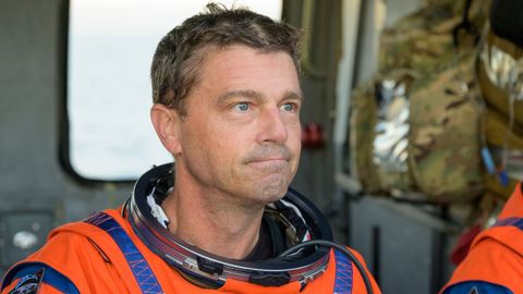 Un primer plano de Reid Wiseman.