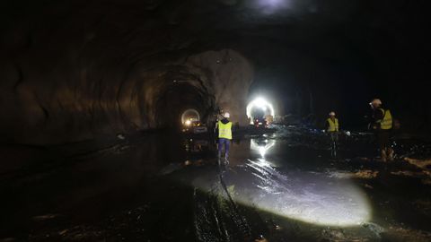 Obras de los tneles del tren al puerto exterior