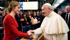El papa y Letizia Ortiz, juntos en Roma