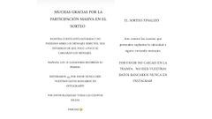 El complejo tur�stico public� muchos mensajes alertando de lo que suced�a, incluso cuando finaliz� el sorteo