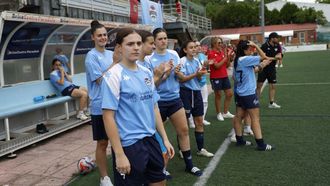 Las jugadoras del Escuela Rosal�a la pasada semana