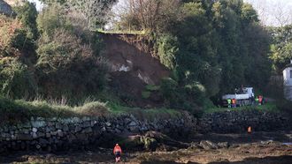 Imagen de la zona del desprendimiento en Bouzas