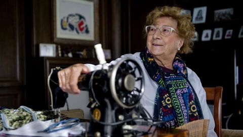 Anastasia Pisonero Ramos, en una imagen del 2019 en su casa de A Coru�a.