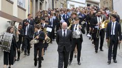 La  banda de Sarria, en la procesi�n del d�a de San Xo�n de hace a�os