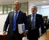 Baltar, a la salida del pleno, acompa�ado de Rosendo Fern�ndez.