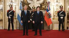 Los presidente de Chile, Jos� Antonio Kast, y Argentina, Javier Milei, en Buenos Aires