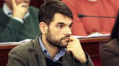 Juli�n Reina, concejal del PSOE, durante una sesi�n plenaria en Ferrol, en foto de archivo.