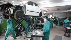 En imagen, uno de los ciclos de Automoci�n el Mar�a Sarmiento, con mucho alumnado este curso